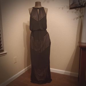London Times Black Maxi Dress Sz 14